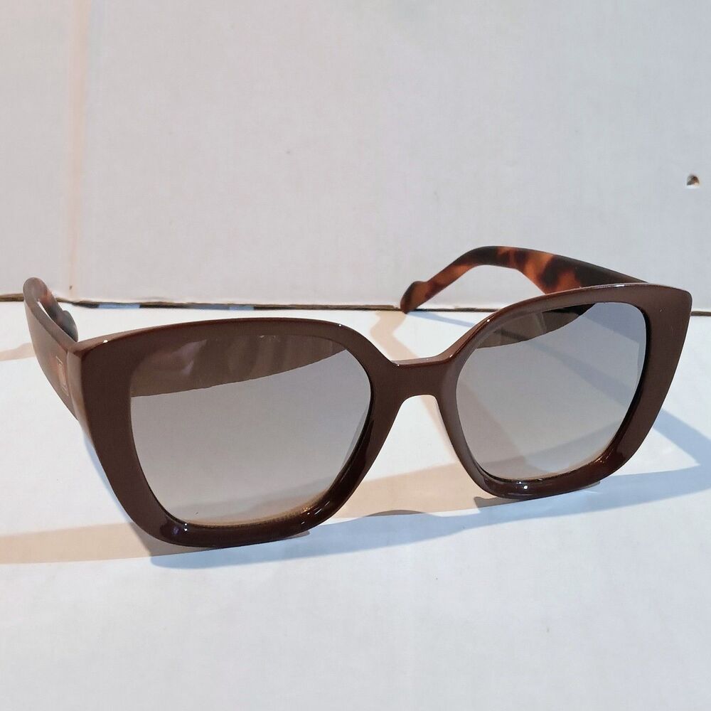 Laundry By Shelli Segal Cat Eye Sunglasses-Smoke Gradient Lens-Tortoise Shell